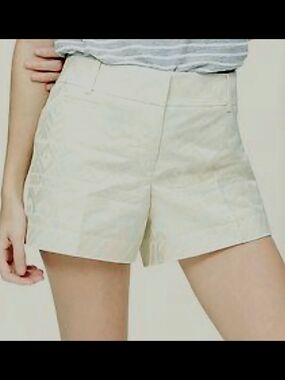 Ann Taylor LOFT Bali Jacquard Print Riviera Shorts Sz 14